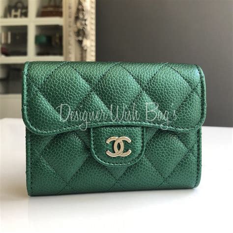 chanel wallet green